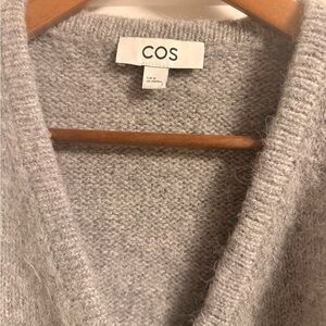 COS Gray wrap Sweater